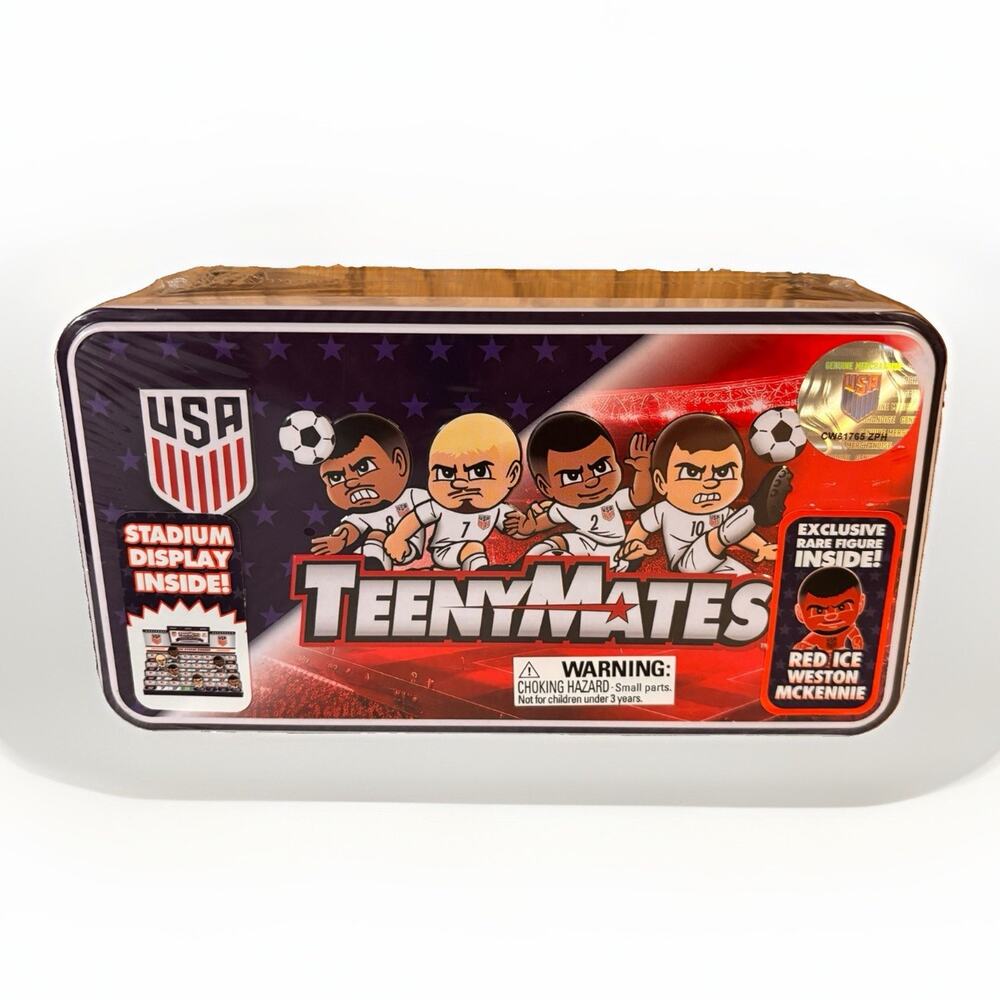 TeenyMates 2026 USA Soccer Collectors Tin Sealed Brand New Red Ice Variant